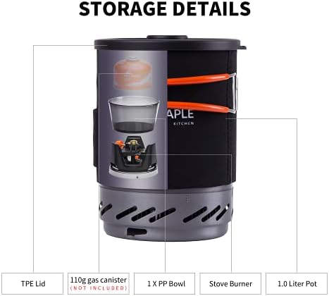 Fire-Maple "X1" Backpacking and Camping Stove Gas System | Outdoor Propane Cooking Gear | Portable Pot/Jet Burner Set | Ideal for Hiking, Trekking, Fishing, Outdoors (Black) - Image 3