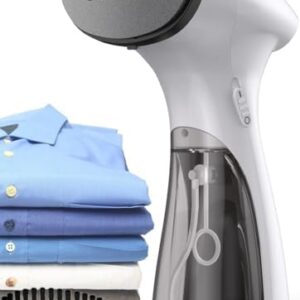 OLAYMEY Clothes Steamer 1600W, Handheld Steamer Clothing 25g Jet Steam Rate for Home Travel, Portable Garment Steamer Iron Removes Wrinkle and Odours with Detachable Water Tank-GY2000