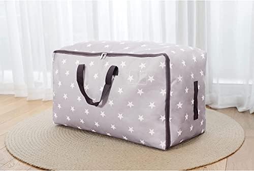 DOKEHOM 3-Pieces 105L Large Storage Bag, Fabric Clothes Bag, Thick Ultra Size Under Bed Storage, Moisture proof (Grey, 3 Pack) - Image 8