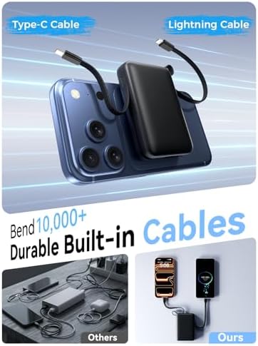 Power Bank, 26800mAh Portable Charger Battery Pack, External Battery with 2 Port & 2 Cables, Fast Charging Powerbank Compatible for iPhone 16 15 14 13 12, Android Phone and More - Image 2