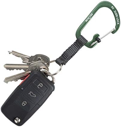 Nite Ize CSLAW3-08-R6 Locking Carabiner Keychain with Webbing, Olive - Image 3