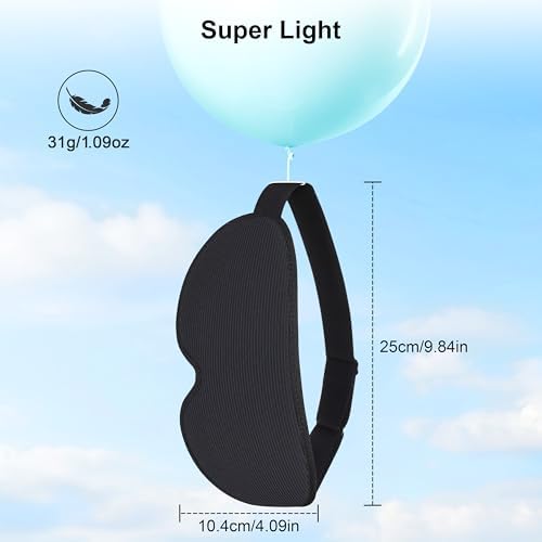 Gritin 100% Blackout Sleep Mask for Women & Men-Zero Eye Pressure Eye Mask for Sleeping, 3D Cutout Eye Movement, Ultra Soft & Comfortable Blindfold for Sleep/Travel Essentials-EarPlugs Included - Image 7