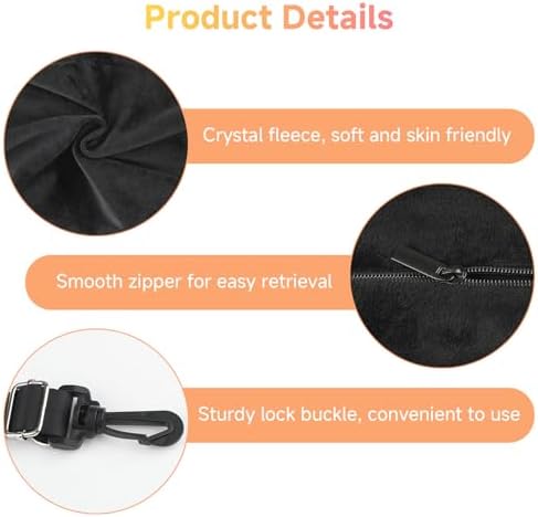 Stuffable Travel Pillow, Fillable Neck Pillow for Travel with Adjustable Straps, Portable Soft Airplane Pillows Stuffable with Clothes for Essentials Extra Luggage, Travel Essentials (Black) - Image 3