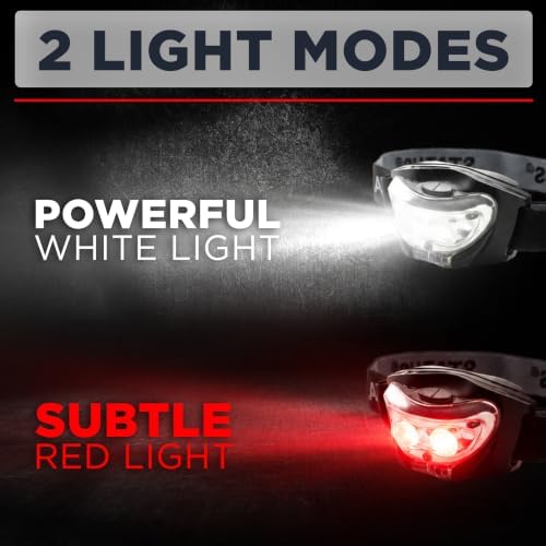 Status LED Head Lamp | Multi-Purpose Black Head Torch - Pack of 3-3xAAA Batteries (Included) | Running, Camping | Infrared and White Light | S3LEDHL1PKB6 | Infrared & White Light Modes, Adjustable Headlamp, For Running, Camping & Outdoor Use, 3xAAA Batteries Included, S3LEDHL1PKB6 - Image 3