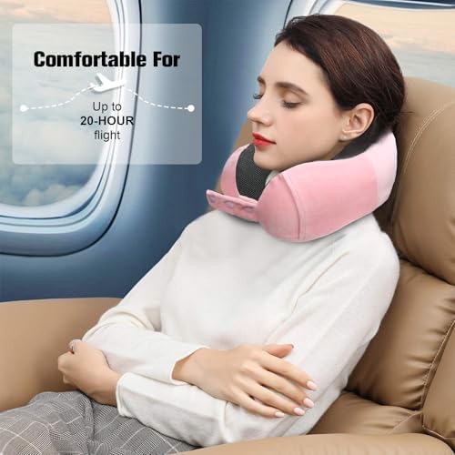 Cirorld Travel Pillow for Airplane, Neck Pillow for Travel, Memory Foam Travel Neck Pillow for Adults, Adjustable & Compact Flight Pillow, Ergonomic Neck Cushion, With Ear Plugs, Eye Mask, Carry Bag - Image 7