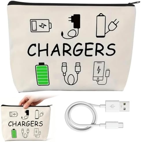 Charger Bag, Travel Charger Cable Storage Bag, Portable Charging Cable Pouch, for Charging Accessories, Cosmetics and Medicine Storage
