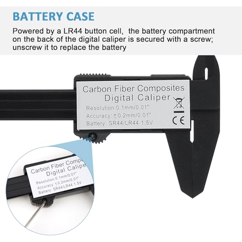 Digital Vernier Caliper, Adoric 0-6" Calipers Measuring Tool - Electronic Micrometer Caliper with Large LCD Screen, Auto-off Feature, Inch and Millimeter - Image 8