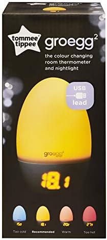 Tommee Tippee GroEgg2, Toddler Nightlight, LED Colour-Changing with Digital Room Temperature Display for Safer Sleep, Adjustable Brightness, Silicone Shell, USB Rechargeable - Image 8