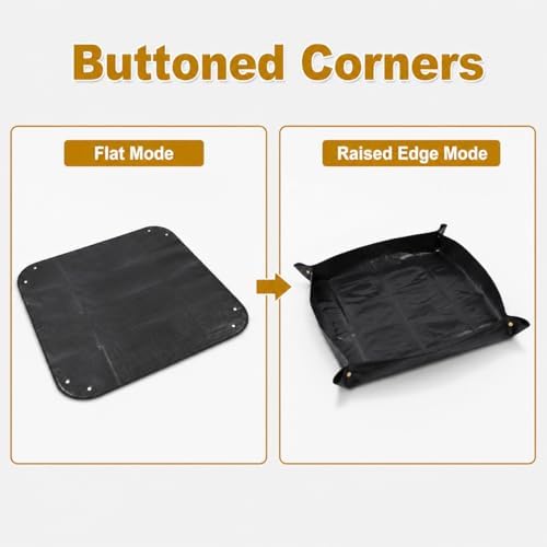Camping Shower Tent Floor Mat 100 x 100 cm, Foldable PE Ground Pad for Pop Up Changing Shelter, Outdoor Shower Base for Camping, Beach, Caravan and RV - Image 3