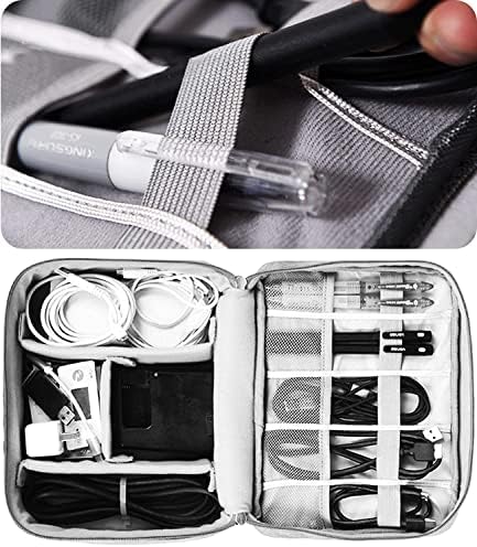 HCFGS Travel Cable Organiser Bag, Electronics Accessories Organizer Bag, Universal Carry Travel Gadget Bag for Cables, Power Bank,USB Drive, Charger Hard Disk (Black) - Image 4