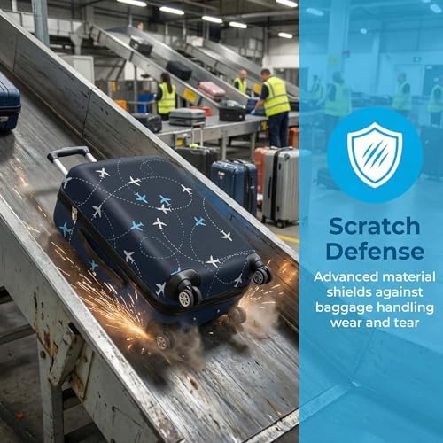 Suitcase Cover Luggage Protector, Elastic Washable Luggage Covers for Suitcases, Anti-Scratch Dustproof Trolley Case Protector Fits 18-21 Inch Luggage - Image 7