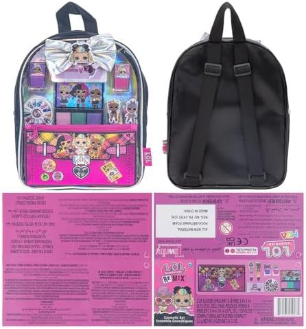 L.O.L. Surprise! Kids Makeup Set, Including Lip Balm, Nail Polish, Nail File, Hair Bows in Backpack, Perfect for Parties, Gift, Sleepovers and Makeovers, for Girls Aged 3+ by Townley Girl - Image 9