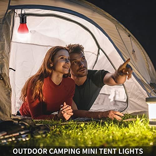 5 Pcs Camping Lights LED Tent Lights with Carabiner Clips Outdoor Mini Camping Lantern Portable LED Tent Lantern Lamp 3 Lighting Modes Hanging Light Waterproof Emergency Camping SOS Signal Light - Image 7