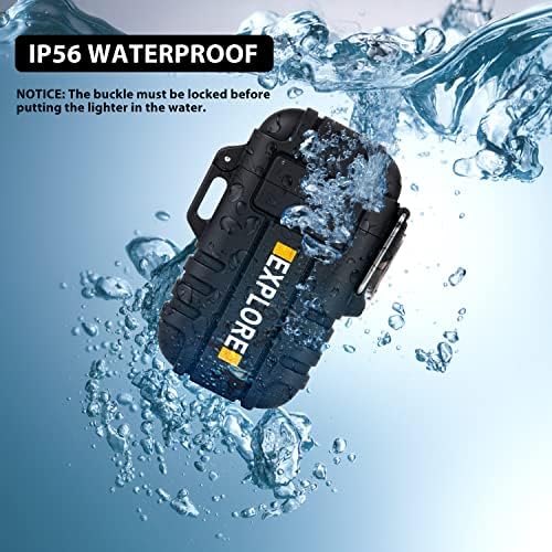 Electric Lighter Rechargeable USB, Electronic Plasma Arc Lighter Windproof and Waterproof for Camping, Hiking, Outdoor, Survival, Tactical, EDC Gear, Birthday Gifts for Him Men - Image 5