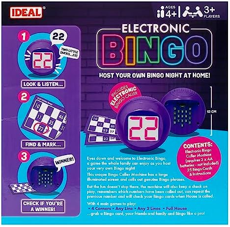 Ideal | Electronic Bingo: Host your own Bingo night at home! | Family Games | 3+ Players | Ages 8+ - Image 5