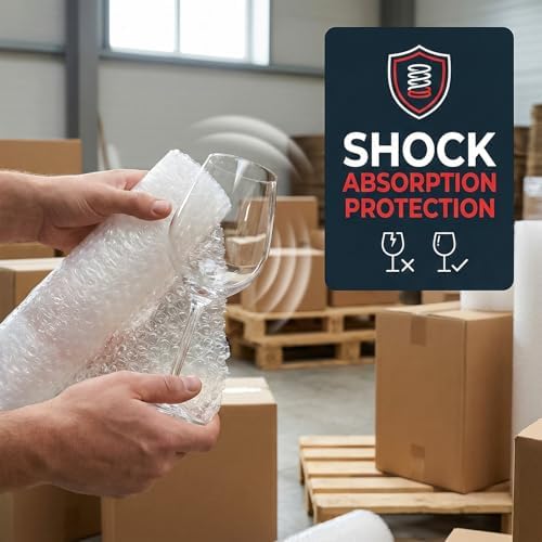 Rainberg 300mm x 20m Heavy Duty Bubble Wrap Roll, Air Bubble Premium Quality Protection for Packaging, Storage, Fragile Items, Moving House Essentials, Recyclable & Eco-Friendly - Image 4