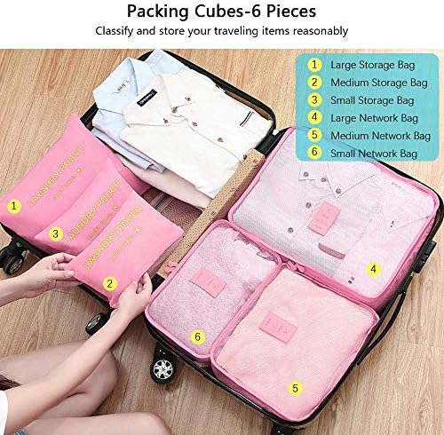 Vicloon Multifunction Packing Cubes - 8 PCS Organizer Packing Bags for Suitcase, Travel Essentials with Shoe Bag - Image 3