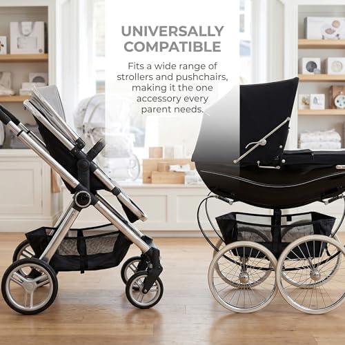 Toyvian Universal Stroller Storage Basket Mesh Organizer Under Pram Pushchair Hanging Bag Bottom Frame Easy Install Lightweight Cargo Holder - Image 3