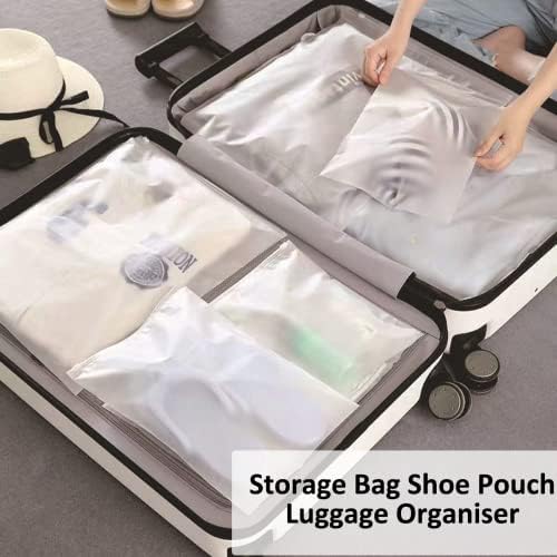 25Pcs Hospital Bag Maternity Essentials - Zip Lock Bags Travel Holiday Accessories 5 Multiple Size, Reusable Plastic Frosted Packing Storage Bags for Clothes Shoe, Luggage Organiser Pouches for Women - Image 6