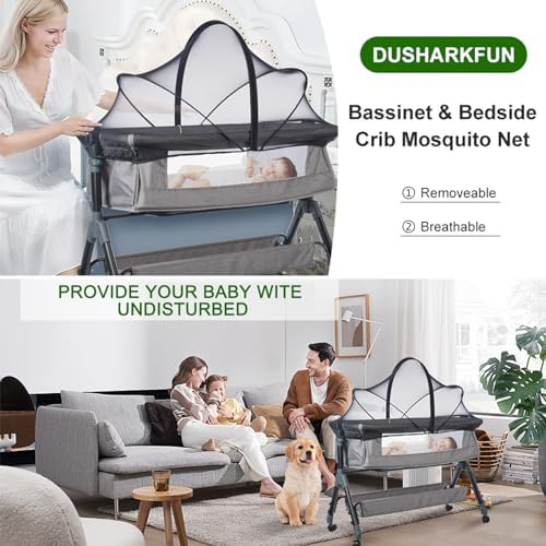 Fine Mesh Mosquito Net with Silent Zipper for Baby Travel Cot, Black | Smooth Noiseless Zipper Enables Easy Access, Quick To Assemble, Tightly Woven Mesh Blocks Insects - Image 3