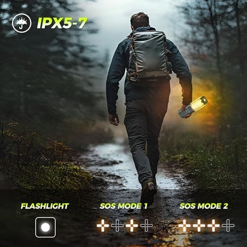 Telescopic Camping Lights Rechargeable 14000 mAh Led Multifunction Magnetic Lanterns Job Site Lighting Cordless Dimmable Camping Tent Lamp Portable Power Supply 6000LM IPX5 Waterproof (Space Gray) - Image 7