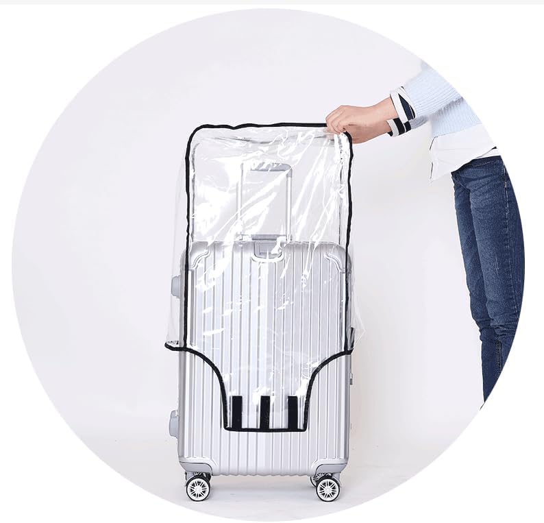 2pcs Clear PVC Suitcase Cover Protectors 28 Inch Luggage Cover for Wheeled Suitcase (2pcs 28 inch) - Image 6