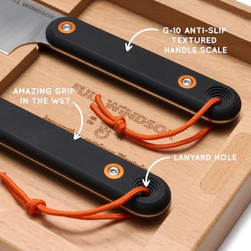 FULL WINDSOR - MagKnives Magnetic Camping Chopping Board and Knife Set - Portable Camping Kitchen Prep Kit with 2 Wood Cutting Boards, 6" Chef Knife, 3.5" Utility Knife, Carry Bag for Outdoor Cooking - Image 2