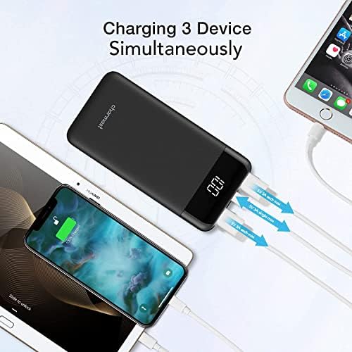 Charmast Power Bank Quick Charge 10400mAh USB C Power Bank Ultra Slim Portable Charger LED Display Power Pack Compatible with Smartphone iPhone Huawei and More - Image 5