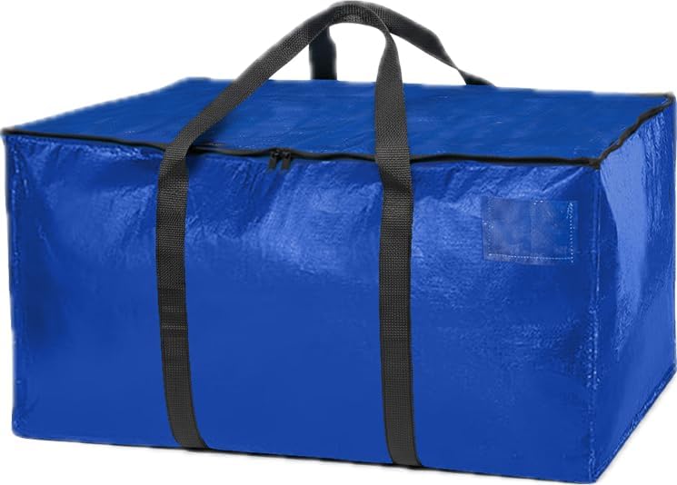 Heavy Duty Moving Boxes or Storage Bags – Storage Bins with Lids, Large Moving Bags with Backpack Straps & Handles – Moving Supplies for College Dorm or Christmas Decorations, 6 Pack - Image 4