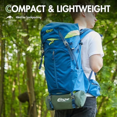Portal Camping Mattress Single 10cm Thick with Foot Pump Inflatable Camping Mat Sleeping Pad Inflating Tent Mattress Camp Air Bed for Adults Lightweight Roll Mat Portable Outdoor Backpack - Image 6