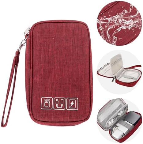 NEUSID Small Travel Cable Organiser Bag, Cable Pouch, Electronics Accessories Organizer Carry Bag, 3 Layers Pouch Storage All-in-One Gadget Storage Bag for Cable, Cord, Charger, Phone, Earphone - Image 3