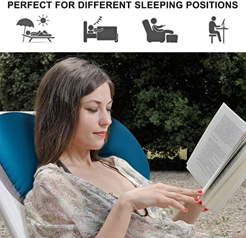 Eono Ultralight Inflatable Camping Pillows for Adults, Compressible Compact Travel Inflatable Pillow, Comfortable Ergonomic Blow Up Air Pillow for Camping, Hiking, Beach, Fishing - Image 8