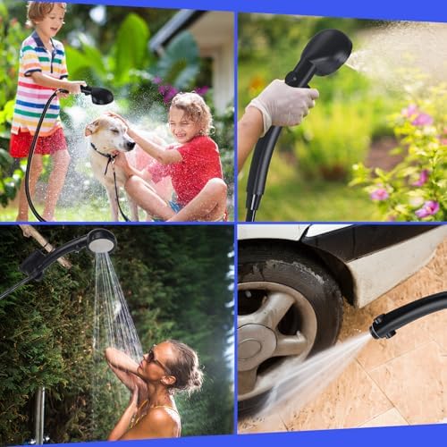 Spopal Portable Shower for Camping, 6000mAh Rechargeable Camping Shower Pump with Intelligent LED Display, 4 Spray Modes, IPX7 Waterproof Outdoor Shower Kit for Hiking, Travel, Car, Pet - Image 8