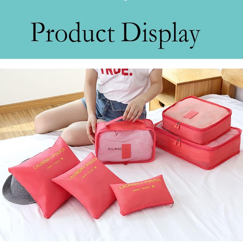 Packing Cubes Travel Packing Cubes, Multifunction Cubes Luggage Organiser Waterproof Travel Compression Suitcase Bag - Image 6