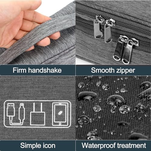 Travel Cable Organiser Bag, 3-Layers Electronics Accessories Organizer Bag Extra Large Universal Carry Travel Gadget Bag for Power Bank, Memory Card, Data Cable, Charger Hard Disk - Image 5