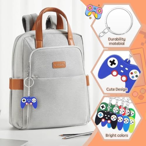 Gaming Keyrings - 4pcs Gaming Party Bag Fillers Supplies Keychains,Gaming Controller Keyrings,Game Handle Pendant Keyring Decorations for Party Bags Teenager Boys Kids Gifts,Kids Party Favors Supplies - Image 3