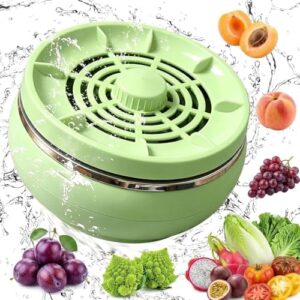Multi Function Fruit and Vegetable Cleaner,Cleaning Gadget with TItanium Electrolysis Technology, 4 Smart Modes Long-Lasting Fruit Purifier USB Rechargeable for Home, Camping, Travel (Green)