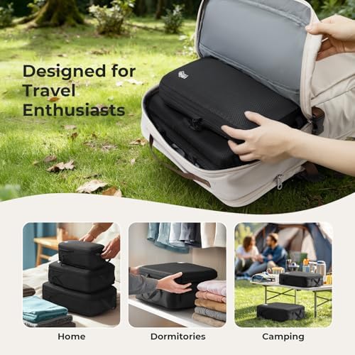 Compression Packing Cubes for Suitcases Packing Cubes Compression Set Waterproof Suitcase Organiser Bags for Travel Suitcase Luggage Packing Organizer Bags Travel Essentials - Image 9