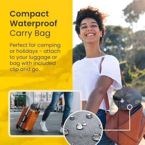 Cosi Home Travel Pillow with Cooling Bamboo Pillow Case 30 x 45 cm - Memory Foam Travel Pillow for Neck, Back & Lumbar Orthopedic Support - Temperature Regulating - With Waterproof Compact Carry Bag - Image 6