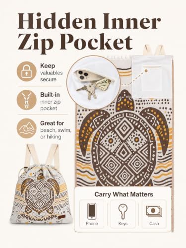 2-in-1 Convertible Beach Towel Backpack, Sand Repellent Quick Dry Microfiber Mat with Zip Pocket, Lightweight Packable - Image 4