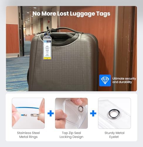8-Pack Marella (TUI) Cruise Luggage Tag Holder, Waterproof Clear Tags 2026 for Marella (TUI) All Cruise Lines, Durable Cruise Ship Essentials with Steel Loops & Zip Sea - Image 6