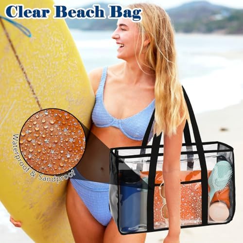 Fammart Mesh Beach Bag, Large Beach Tote with Zipper Pocket for Family Pool Bag for Toys & Vacation Essentials - Image 8