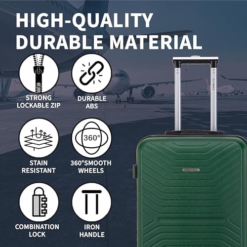 FLYMAX 29" Large Suitcase 4 Wheel Lightweight Luggage Hard Shell Travel Case Hold Check in Fits 23kg - 27kg + 3 Digit Lock Suitcase Large + Telescopic Handle 100 Litre Capacity - Image 4
