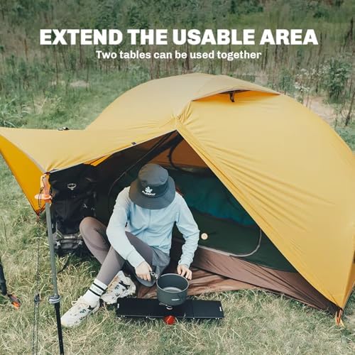 Firemaple Petrel Ultralight Folding Table, 191g Portable Compact Aluminium Alloy Camp Stove Table for Solo Outings, Backpacking and Wild Camping - Image 6