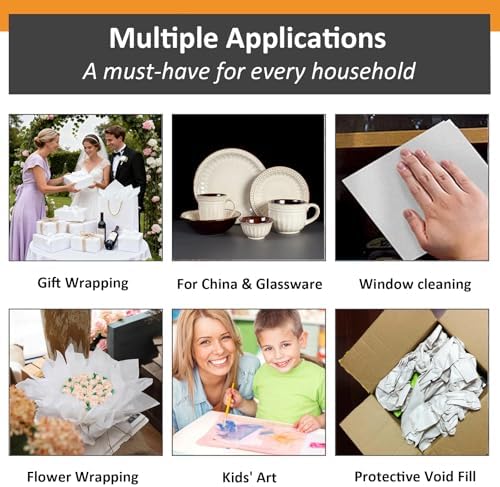 Newsprint Packing Paper Sheets for Moving | 100 Sheets | 27.6" x 15" | Moving & Shipping Supplies | Wrapping & Protecting Fragile Items | Newspaper Paper - Image 6