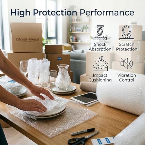 Inkspire Bubble Wrap Roll 300mm x 10m – Lightweight & Durable Air Bubbles Protective Packaging Essential for Moving House, Parcel Shipping, Storage Boxes & Fragile Item Packing - Image 3