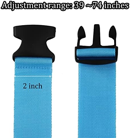 Luggage Suitcase Straps Set, Travel Accessories Thickened Luggage Belt with Quick Release Buckle, Adjustable Black Travel Luggage Straps for Suitcase Baggage (Blue, 2 PCS Set) - Image 6