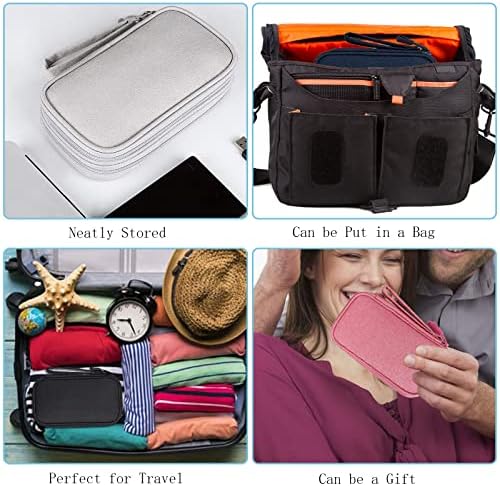 Electronics Accessories Organiser Bag, Double-Layer Cable Organiser Bag, Waterproof Travel Gadget Bag for for Power Bank Charger Adapters Flash Disk (Grau), YW00039 - Image 6