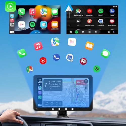 Alltolink 7 inch Wireless Apple Carplay & Android Auto Car Play Screen, Portable Car Tablet Smart Screen with Voice Control, Support Mirror Link, GPS Control for Most Vehicles - Image 6