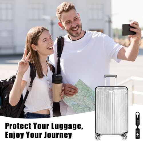 Clear Suitcase Cover 30 inch, Waterproof PVC 30 inch Large Suitcase Covers Protectors Luggage Cover, Transparent Luggage Protector with Tag, Anti-Scratch Protector for Wheeled Suitcases - Image 7